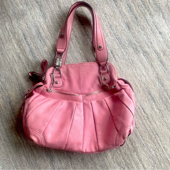 B. Makowsky Dusty Rose Leather Shoulder Bag - Picture 8 of 16